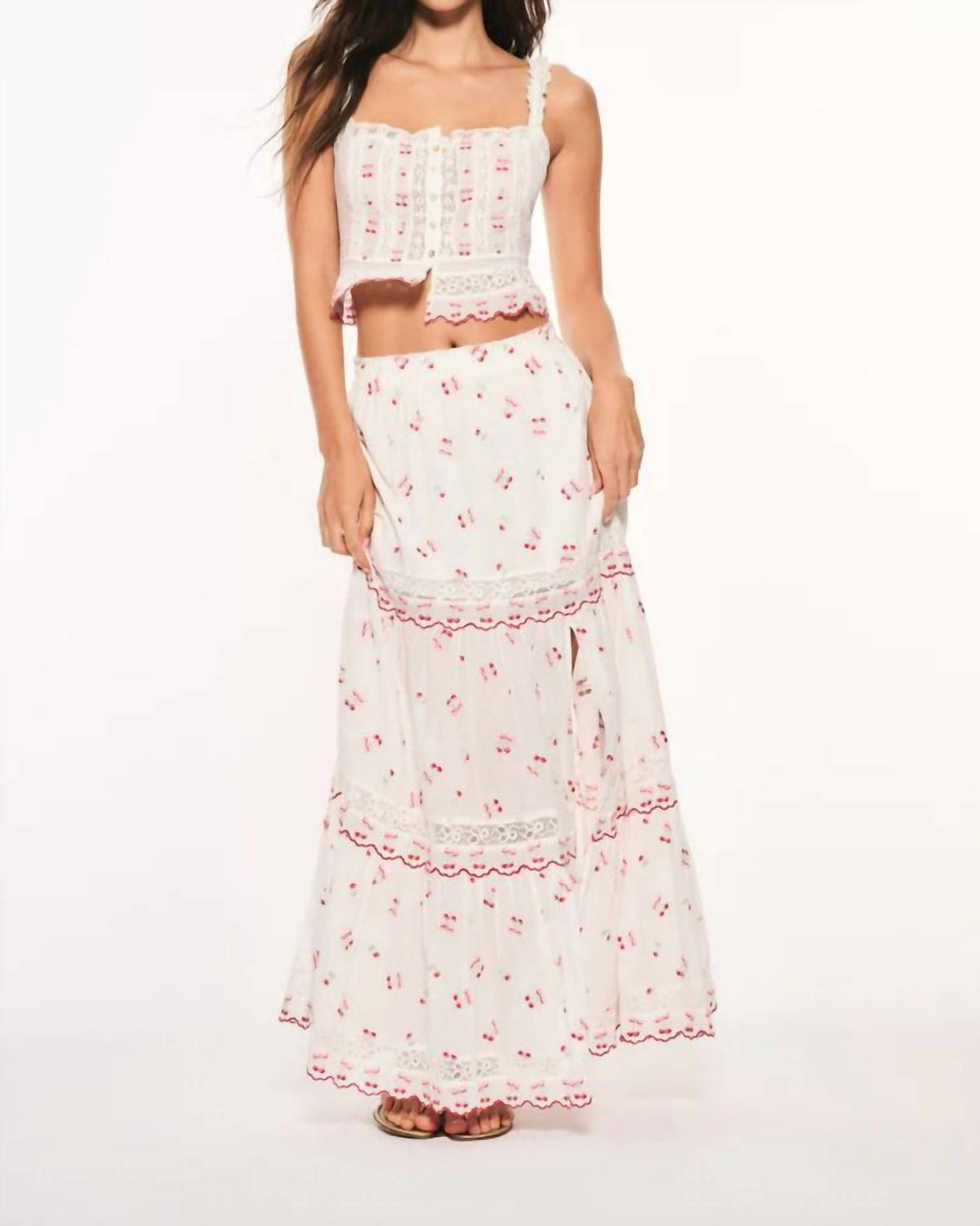 Loveshackfancy - Patten Cherry Maxi Skirt