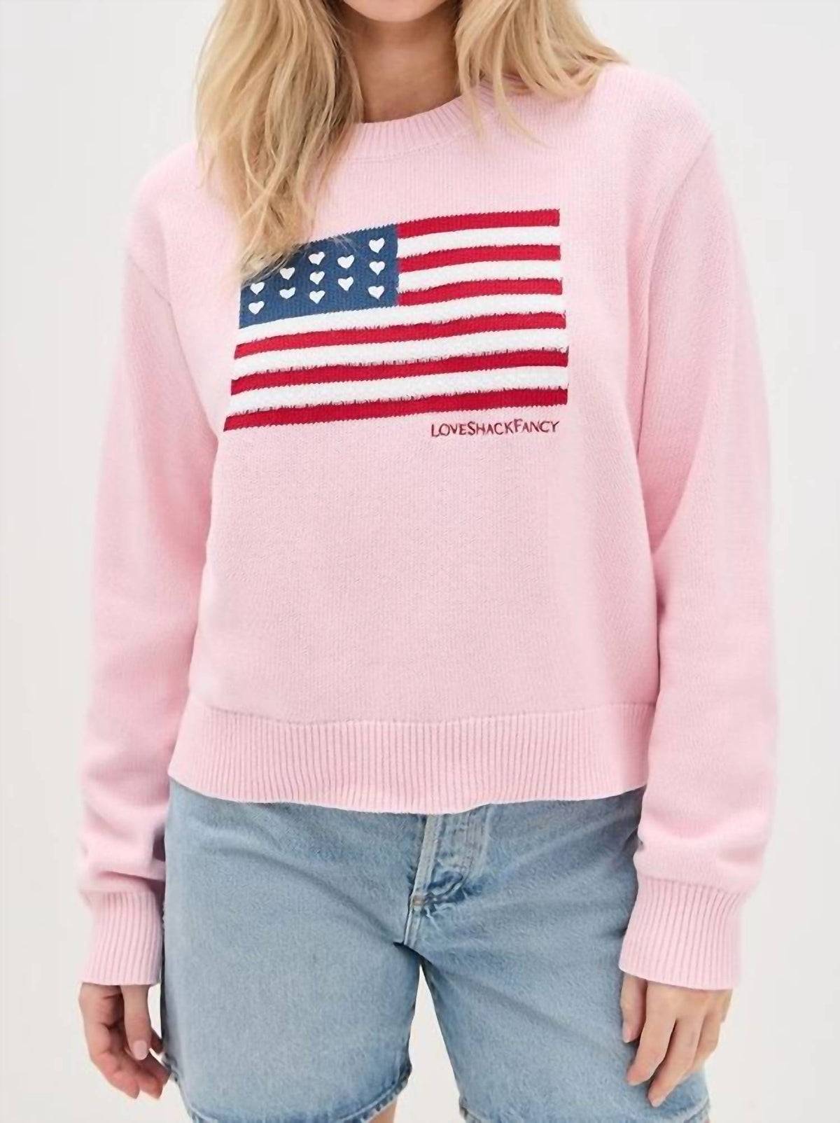 Loveshackfancy - Ty Flag Pullover Sweatshirt