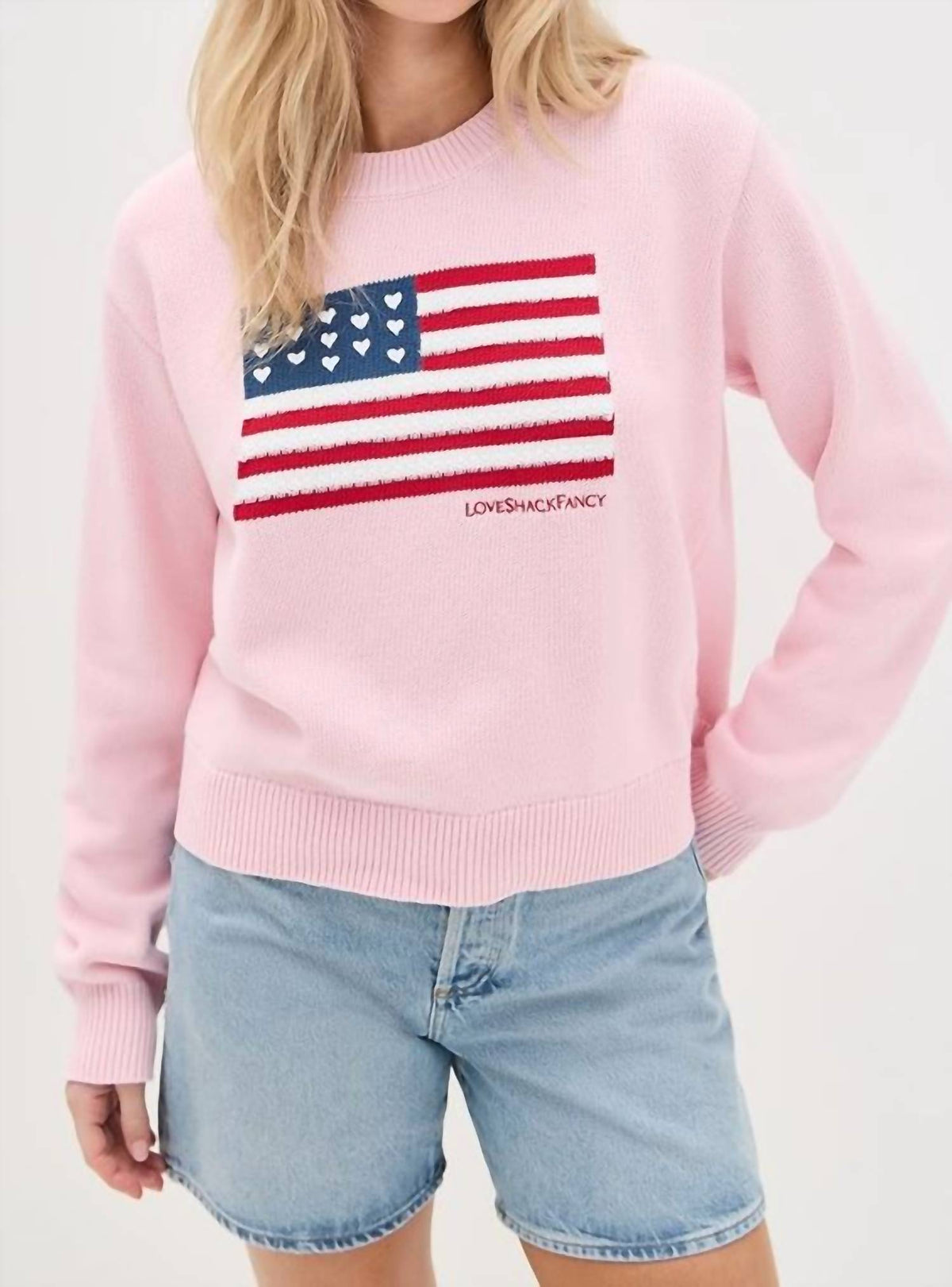 Loveshackfancy - Ty Flag Pullover Sweatshirt