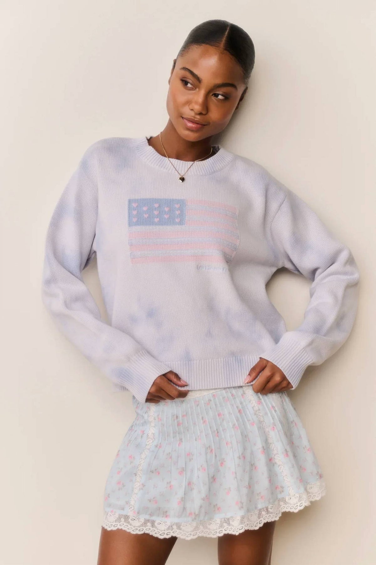 Loveshackfancy - Ty Flag Pullover Sweatshirt