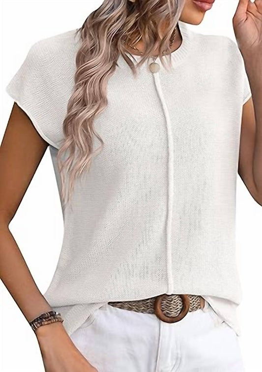 Lovesoft - Knitted Chunky Needle Sweater - acrylic - clothing - crew