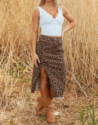 Lovesoft - Leopard Midi Skirt