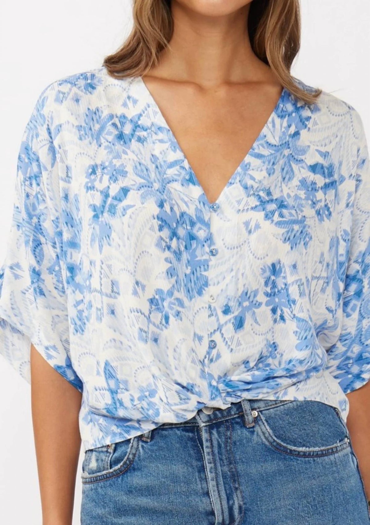 Lovestitch - Bindi V-neck Blouse