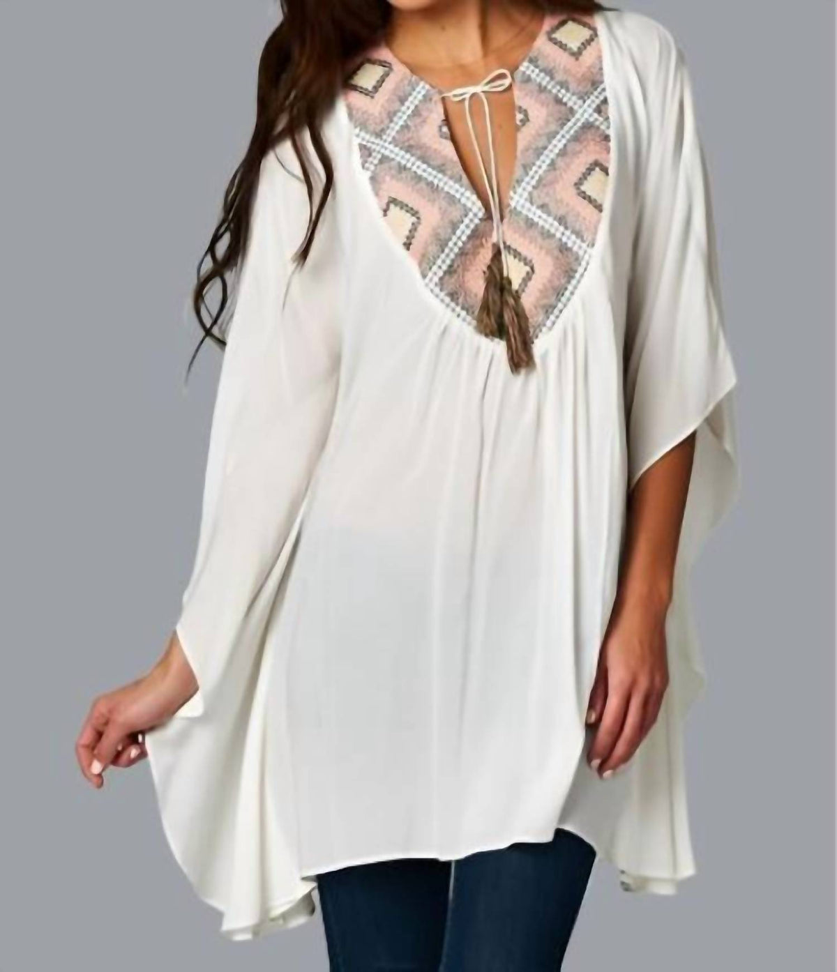 Lovestitch - Embroidered Kaftan Tunic