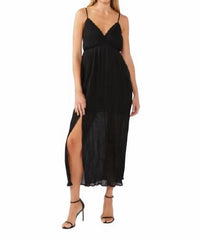 Lovestitch - Spin For Me Pleated Maxi Dress - black - clothing - dresses