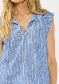 Lovestitch - Tie Front Flutter Sleeve Top