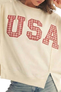 Lovlov - 4th Of July Patch Beloved Pullover Sweatshirt