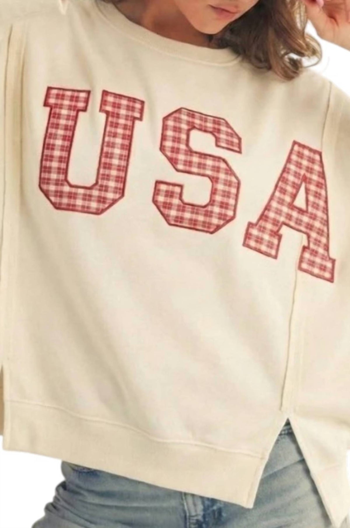 Lovlov - 4th Of July Patch Beloved Pullover Sweatshirt