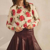Lovlov - Regan Button-front Cropped Sweater