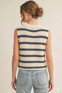 Lovlov - Waffle Weave Daydream Stripe Knit Vest