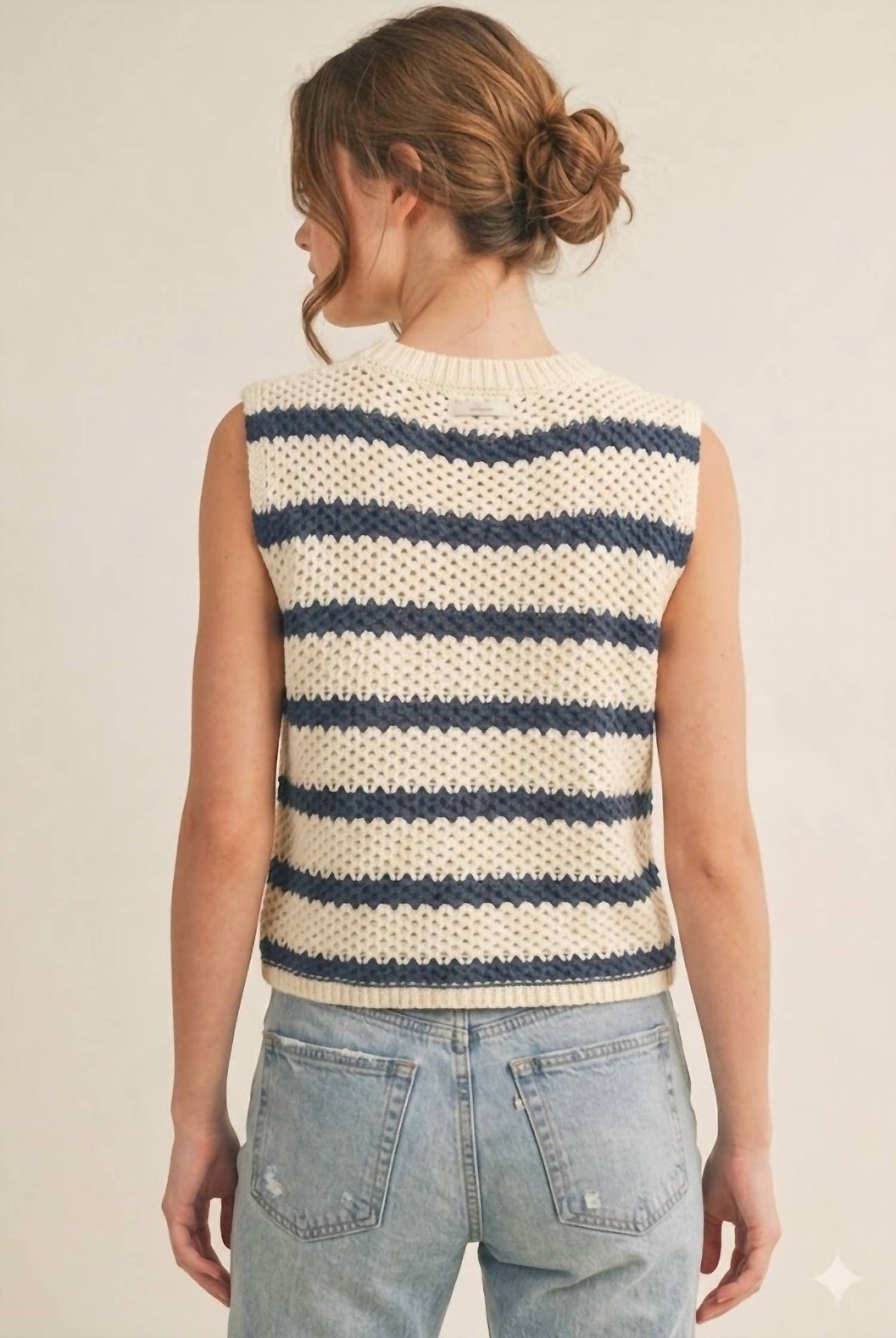 Lovlov - Waffle Weave Daydream Stripe Knit Vest