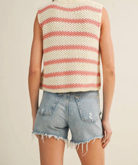 Lovlov - Waffle Weave Daydream Stripe Knit Vest