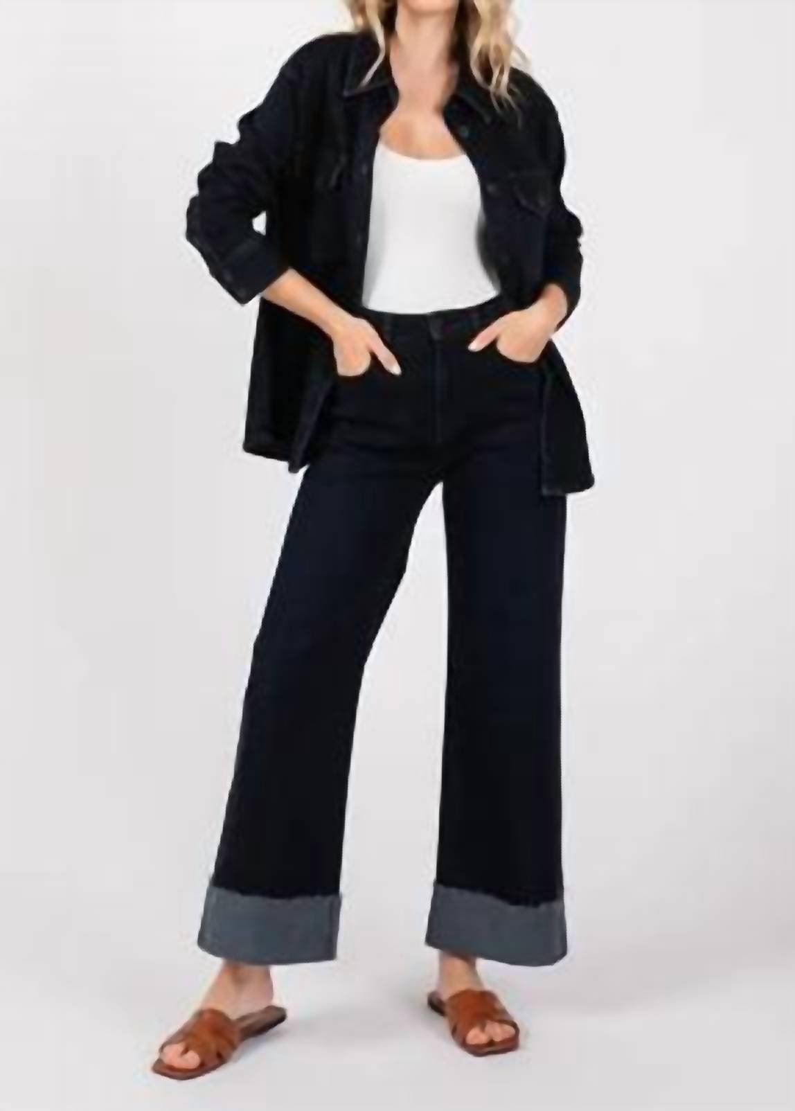 L.T.J - Wide Cuff Jeans - blue - clothing - cotton - blend