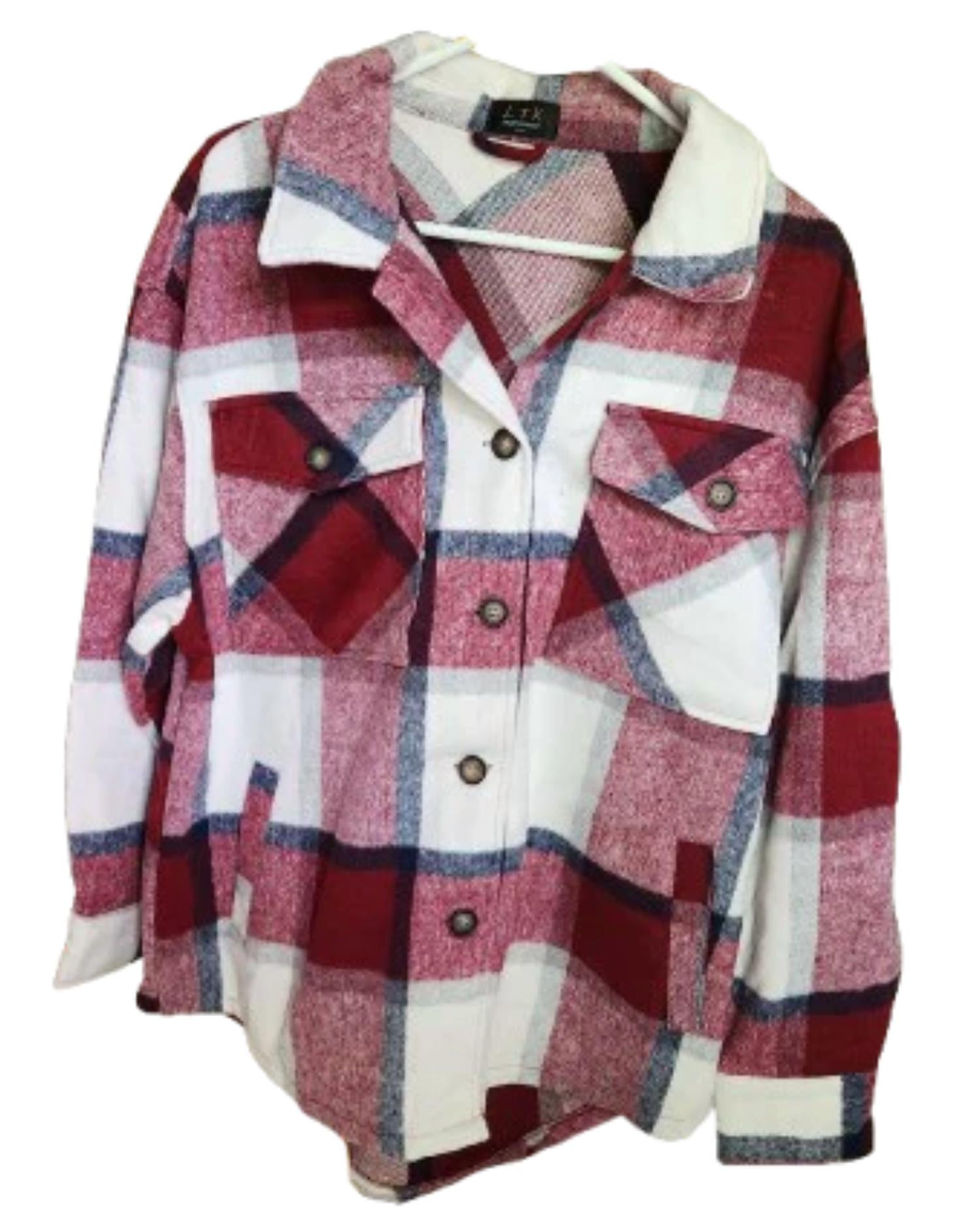 Ltx Sportswear - Plaid Collared Coat - casual - jacket - clothing - jackets