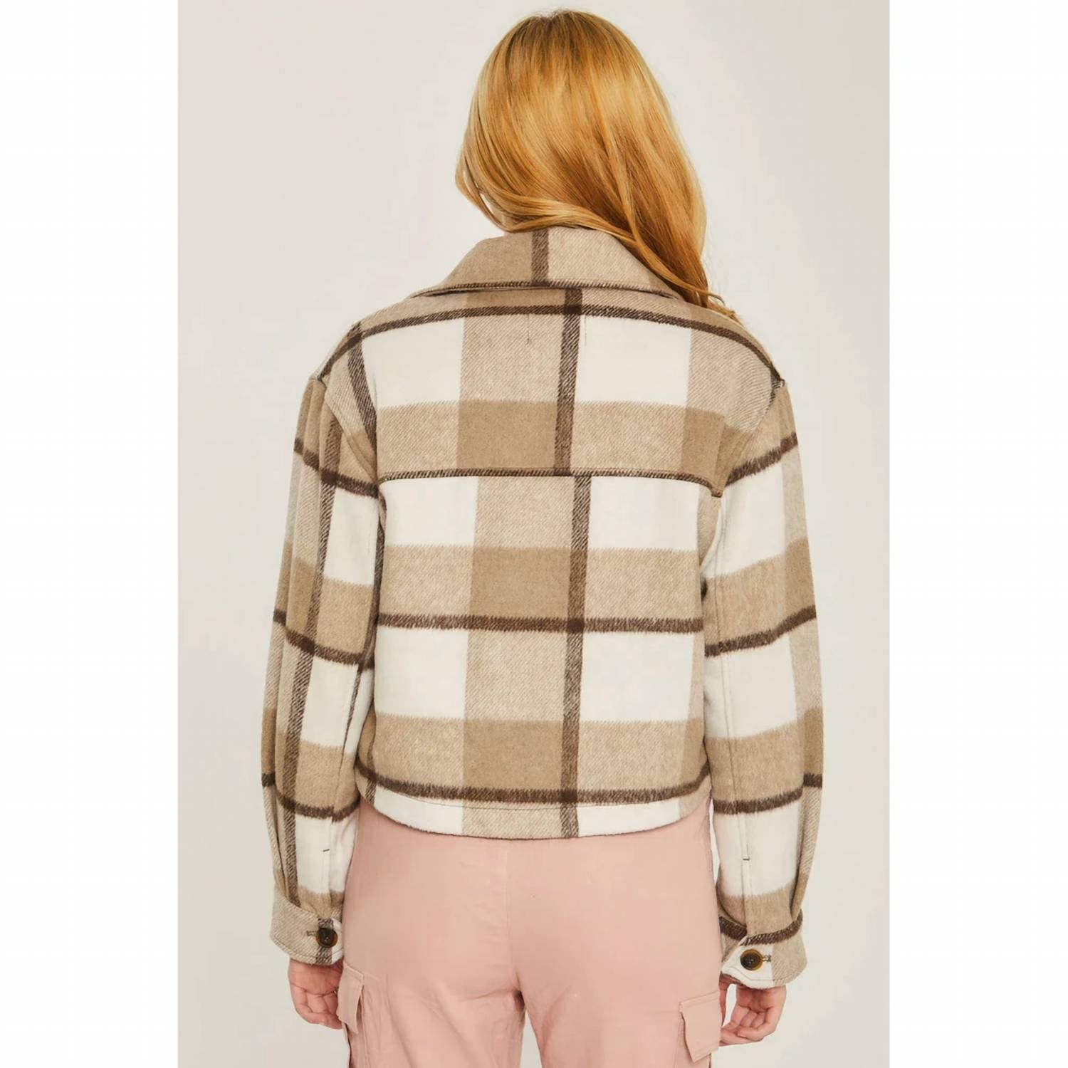 Ltx Sportswear - Plaid Crop Jacket - brown - casual - jacket - clothing