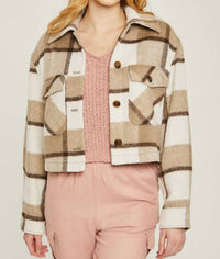 Ltx Sportswear - Plaid Crop Jacket - brown - casual - jacket - clothing
