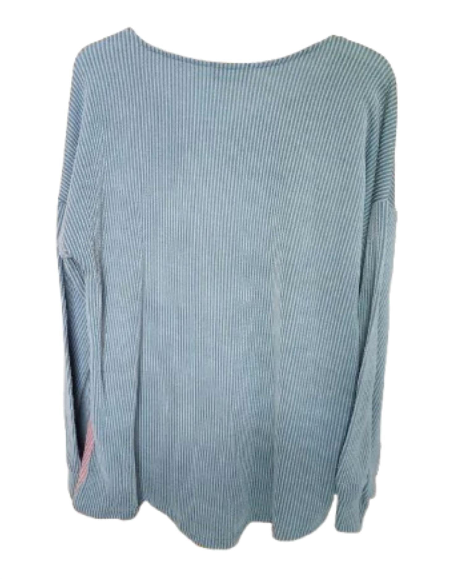 Ltx Sportswear - Women's Block Pullover Top - blue - clothing - patterned