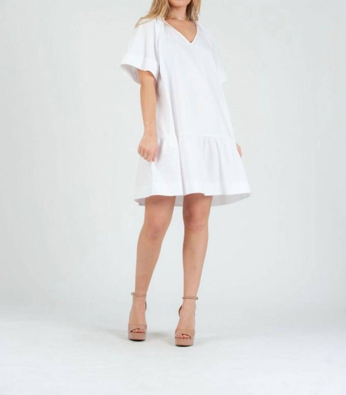 Lucca - Poplin Short Sleeve Mini Dress