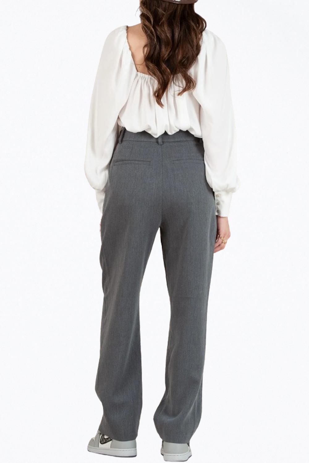 SERENA GATHERED MATTE-CADY BLOUSE