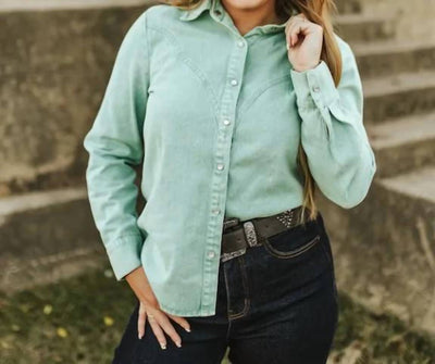 Lucky & Blessed - Mineral Wash Button Down Shirt