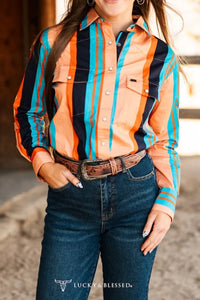 Lucky & Blessed - Serape Retro 90s Western Top