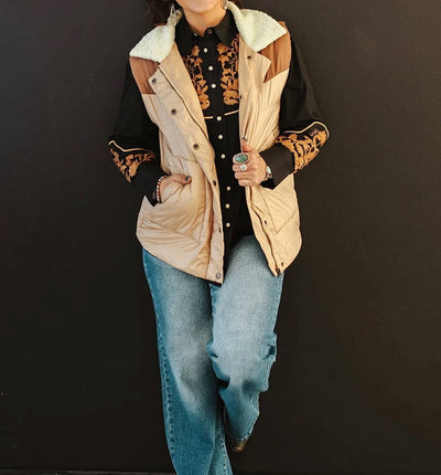 Lucky & Blessed - Western Puffer Vest