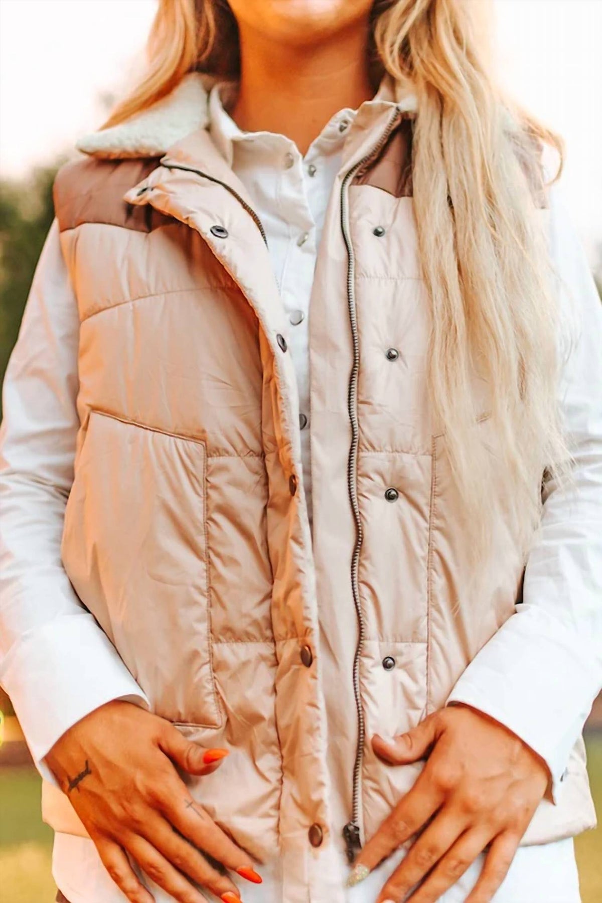 Lucky & Blessed - Western Puffer Vest