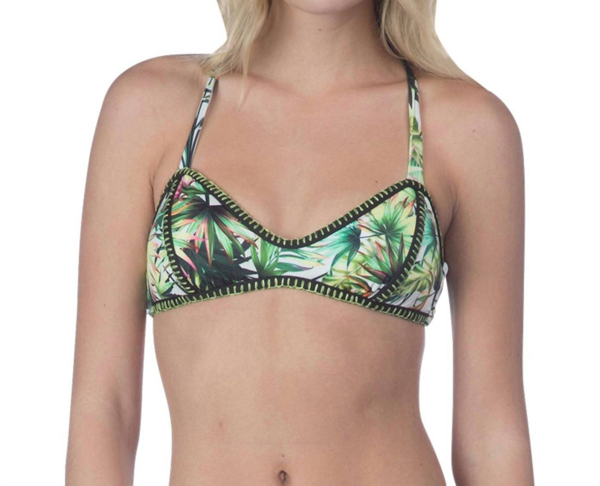 Lucky Brand - Cross Back Bralette Bikini Top