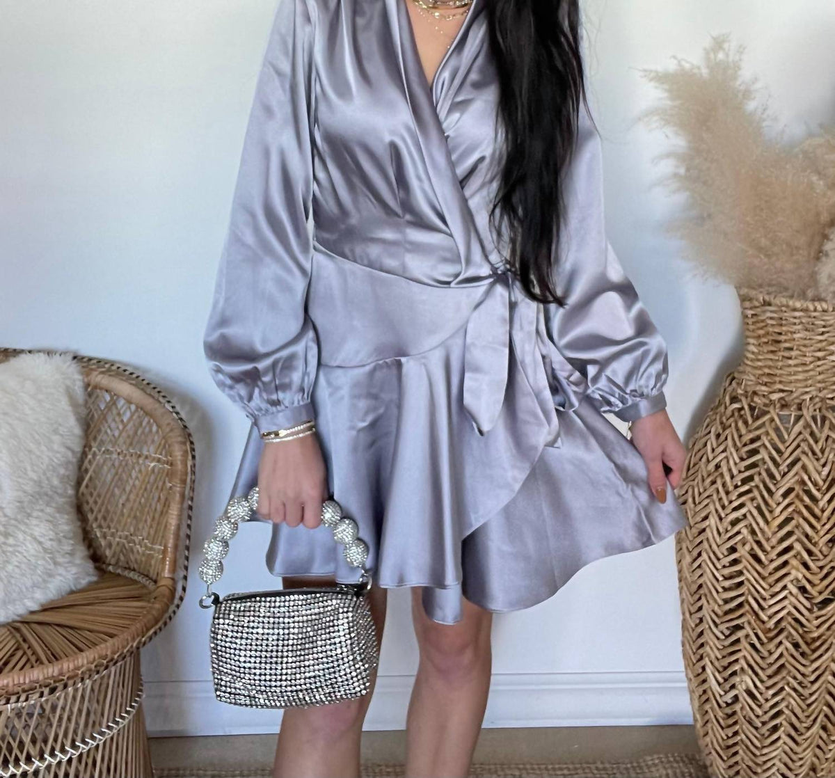 Lucy Paris - Adonia Wrap Mini Dress
