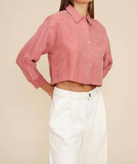 Lucy Paris - Baker Cargo Top - button - down - shirts - clothing - pink