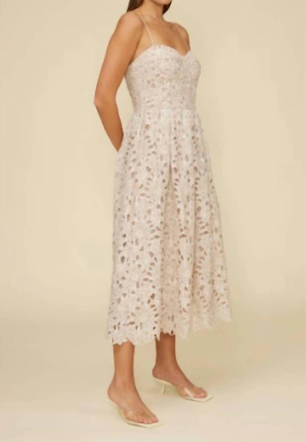 Lucy Paris - Mona Lace Midi Dress