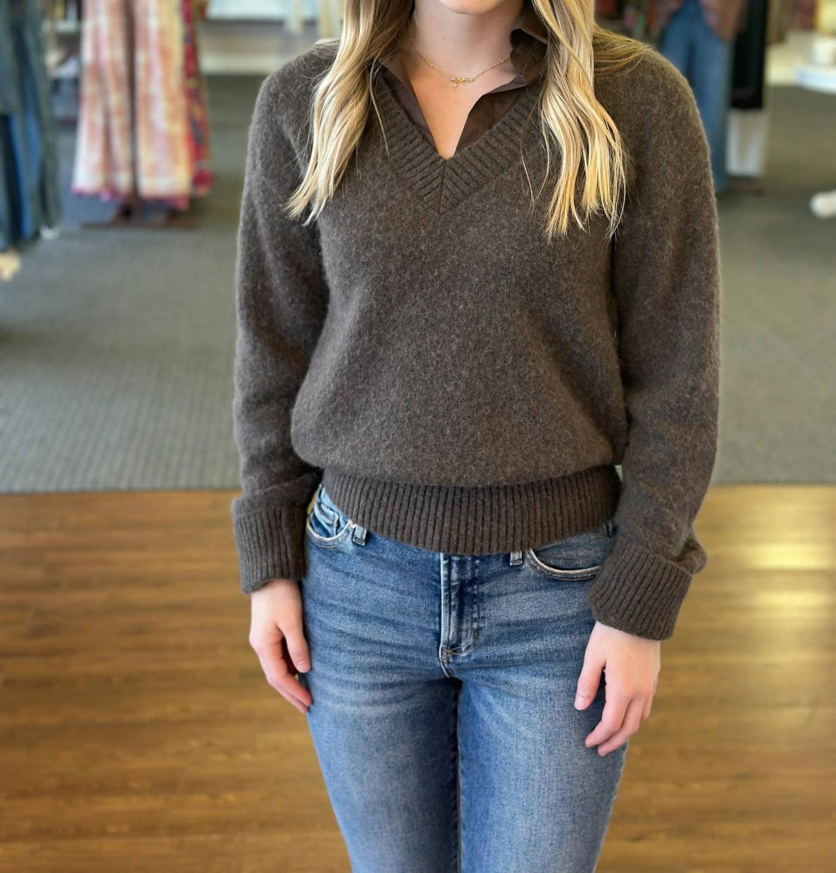 Lucy Paris - Oren Mixed Media Top