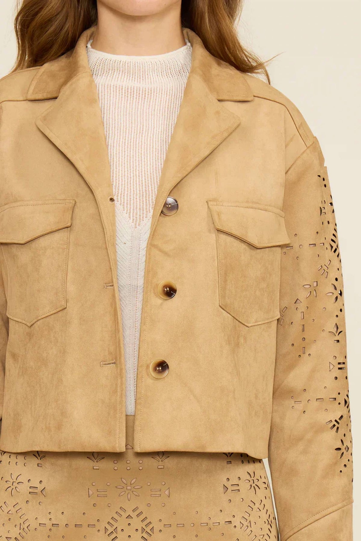 Lucy Paris - Presley faux suede jacket