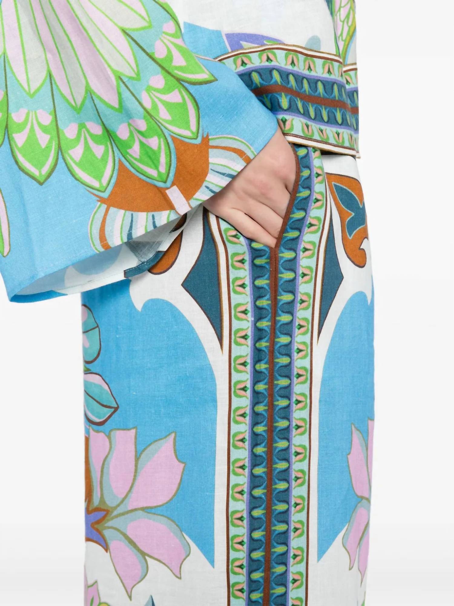 Lug Von Siga - Madison Pants - blue - clothing - floral