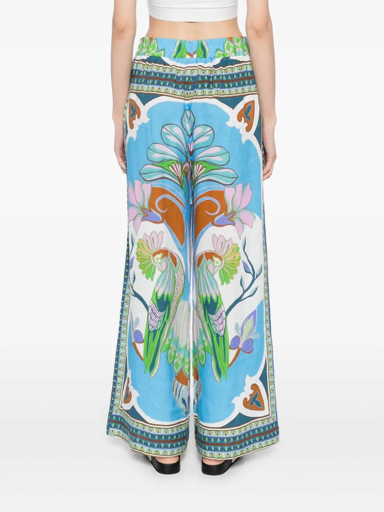 Lug Von Siga - Madison Pants - blue - clothing - floral