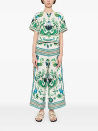 Lug Von Siga - Maria Wide Leg Pants - clothing - floral - green