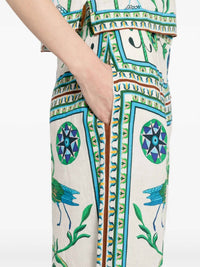 Lug Von Siga - Maria Wide Leg Pants - clothing - floral - green