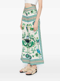 Lug Von Siga - Maria Wide Leg Pants - clothing - floral - green
