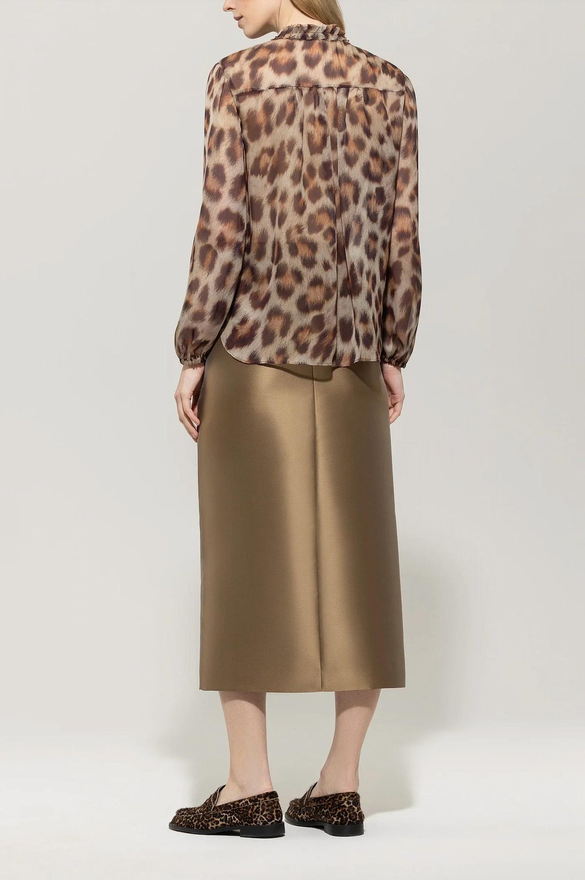 Luisa Cerano - Animal Print Silk Blouse