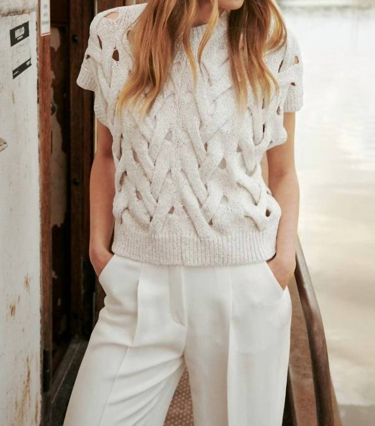 Luisa Cerano - Cable Knit Tank Sweater