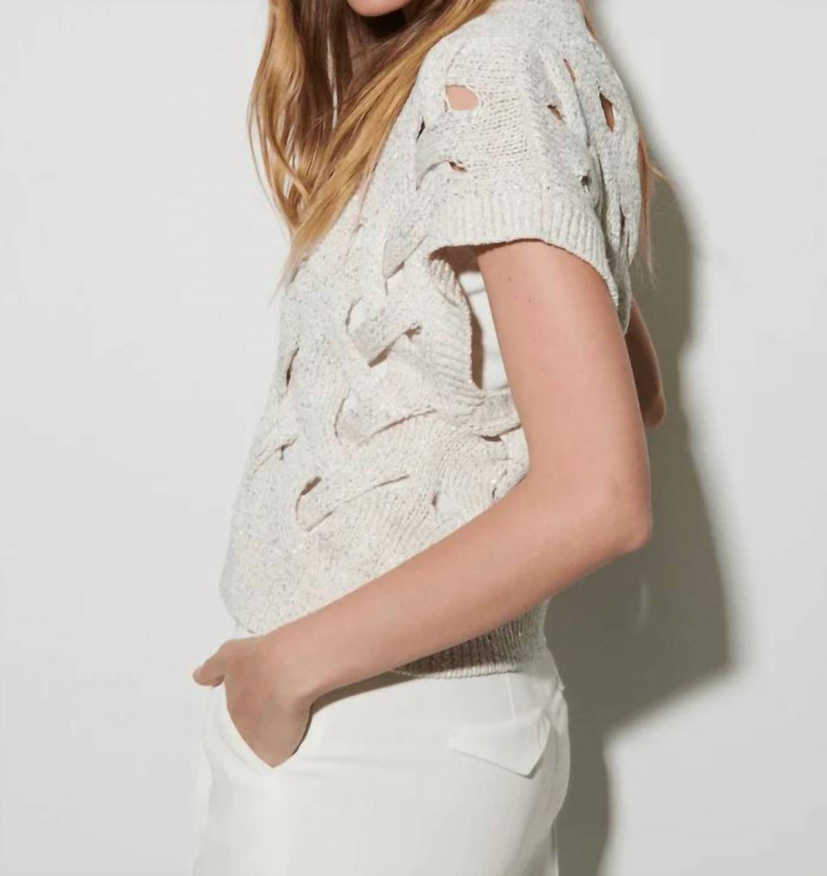 Luisa Cerano - Cable Knit Tank Sweater