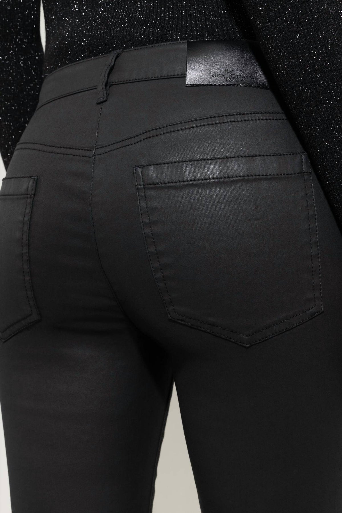 Luisa Cerano - Leather Look Flared Pants