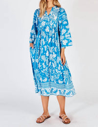 Lula Soul - Agatha Midi Dress - blue - clothing - dresses