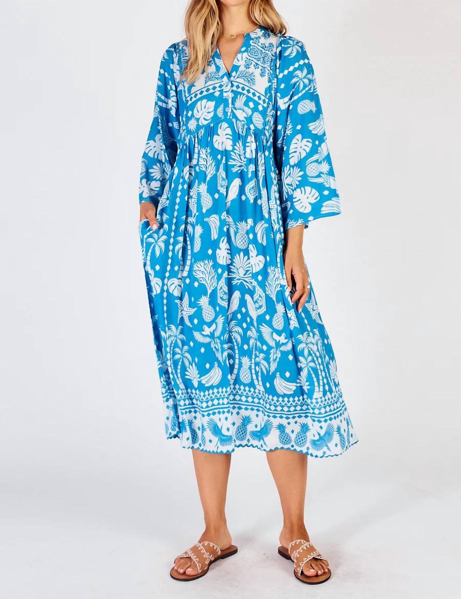 Lula Soul - Agatha Midi Dress - blue - clothing - dresses