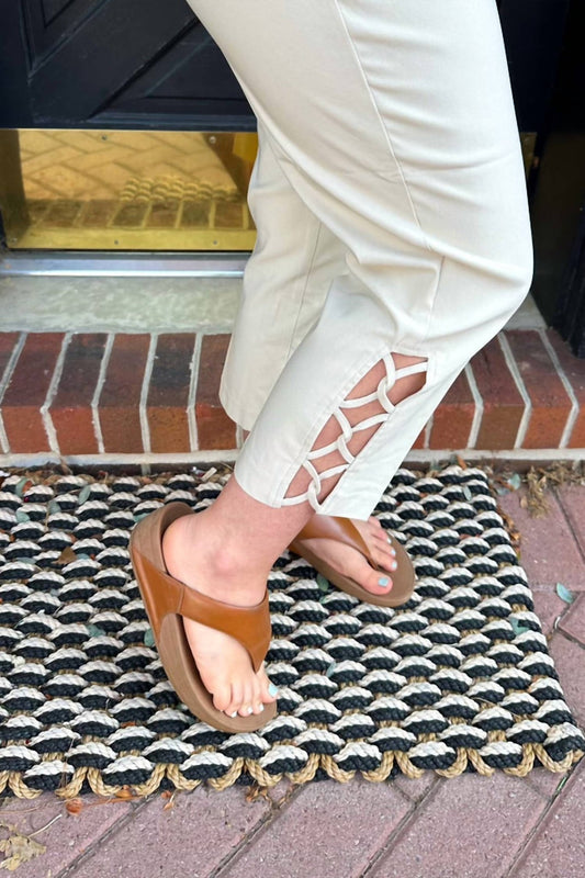 Lulu - B - Bangladine Pull - on Capri Pants - ankle - beige - clothing