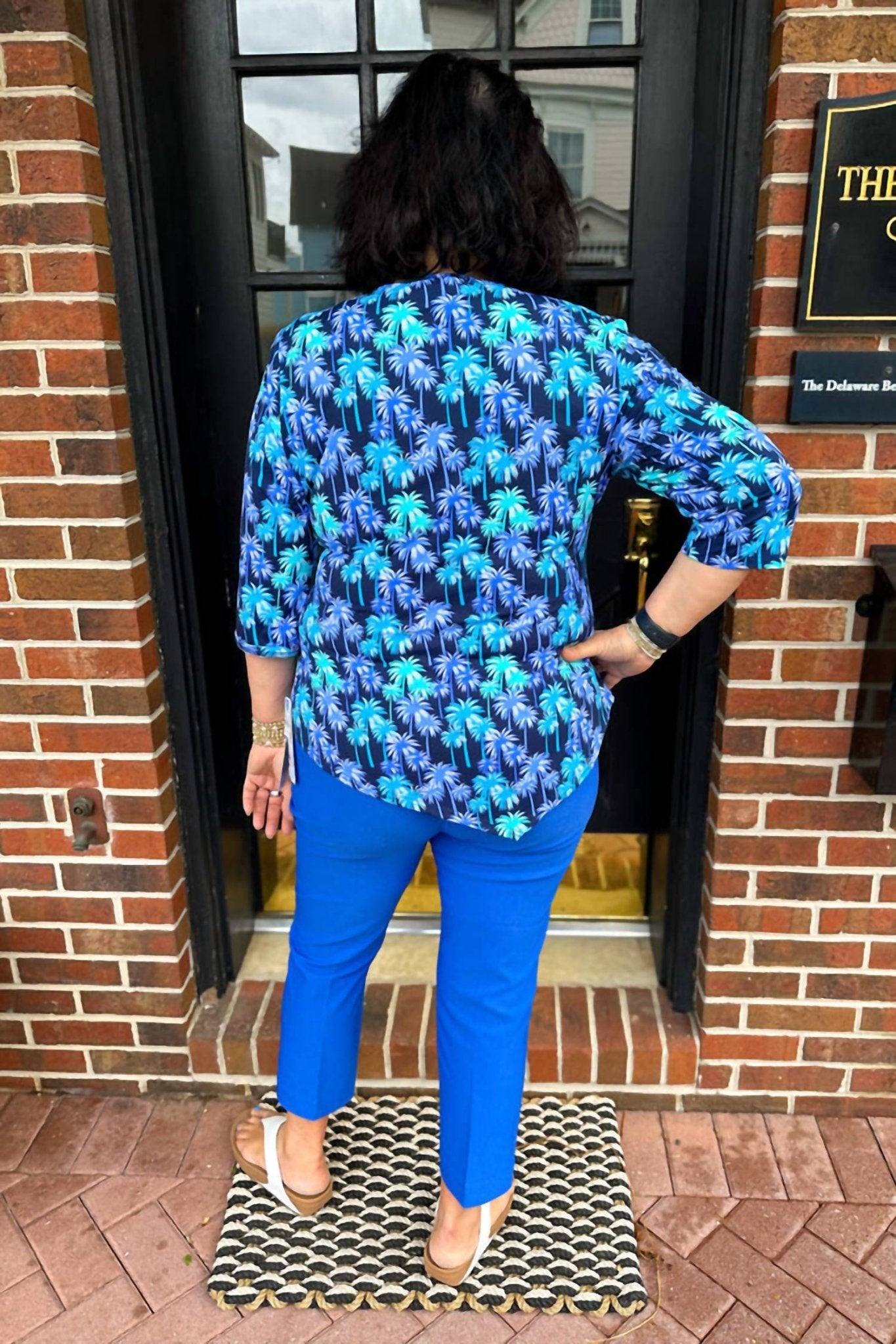 Lulu - B - Bangladine Pull - on Capri Pants - ankle - blue - clothing