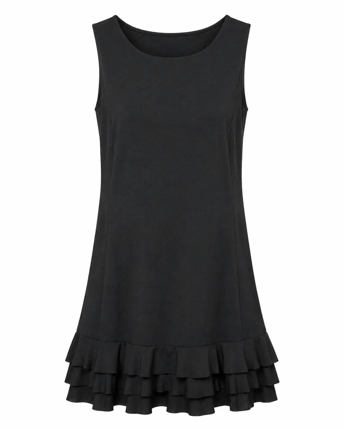 Lulu-B - Solid Upf 50+ Ruffle Dress