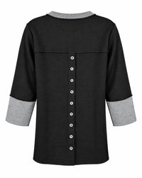 Lulu-B - V-neck Button-back Top