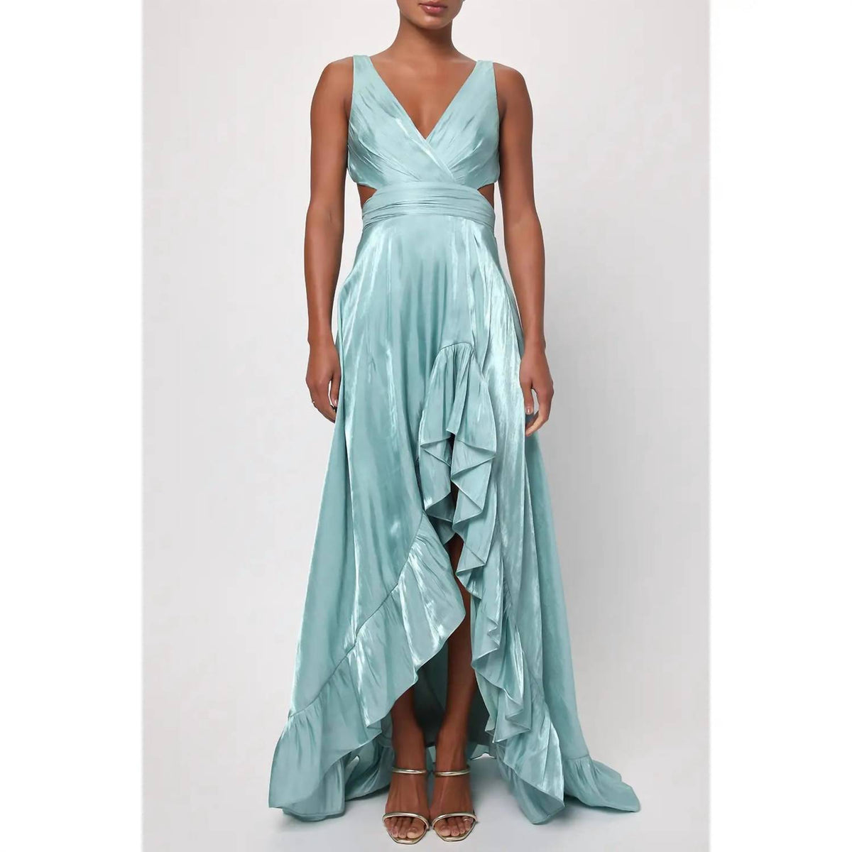 Lulus - Rylee Satin Maxi Dress