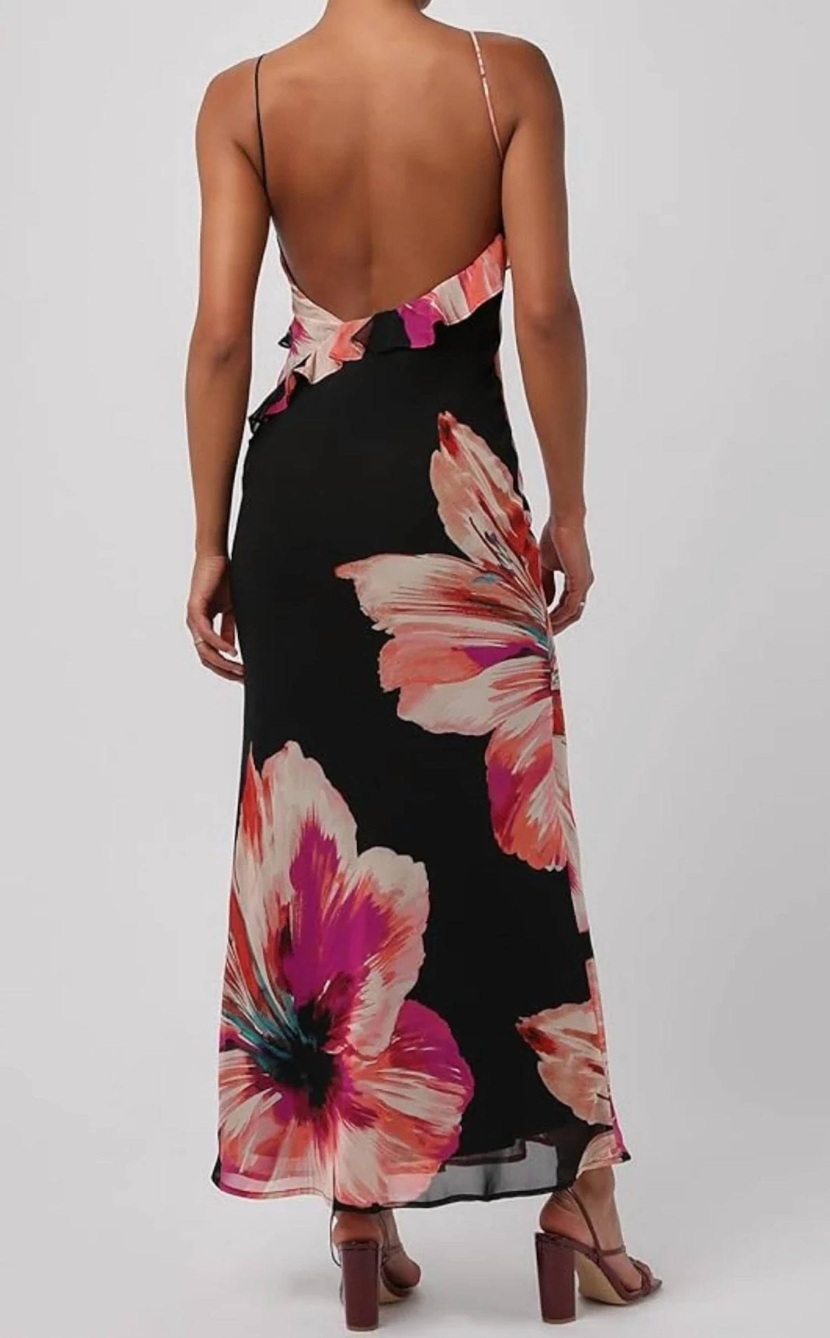 Lulus - Sawyer Bold Floral Maxi Dress